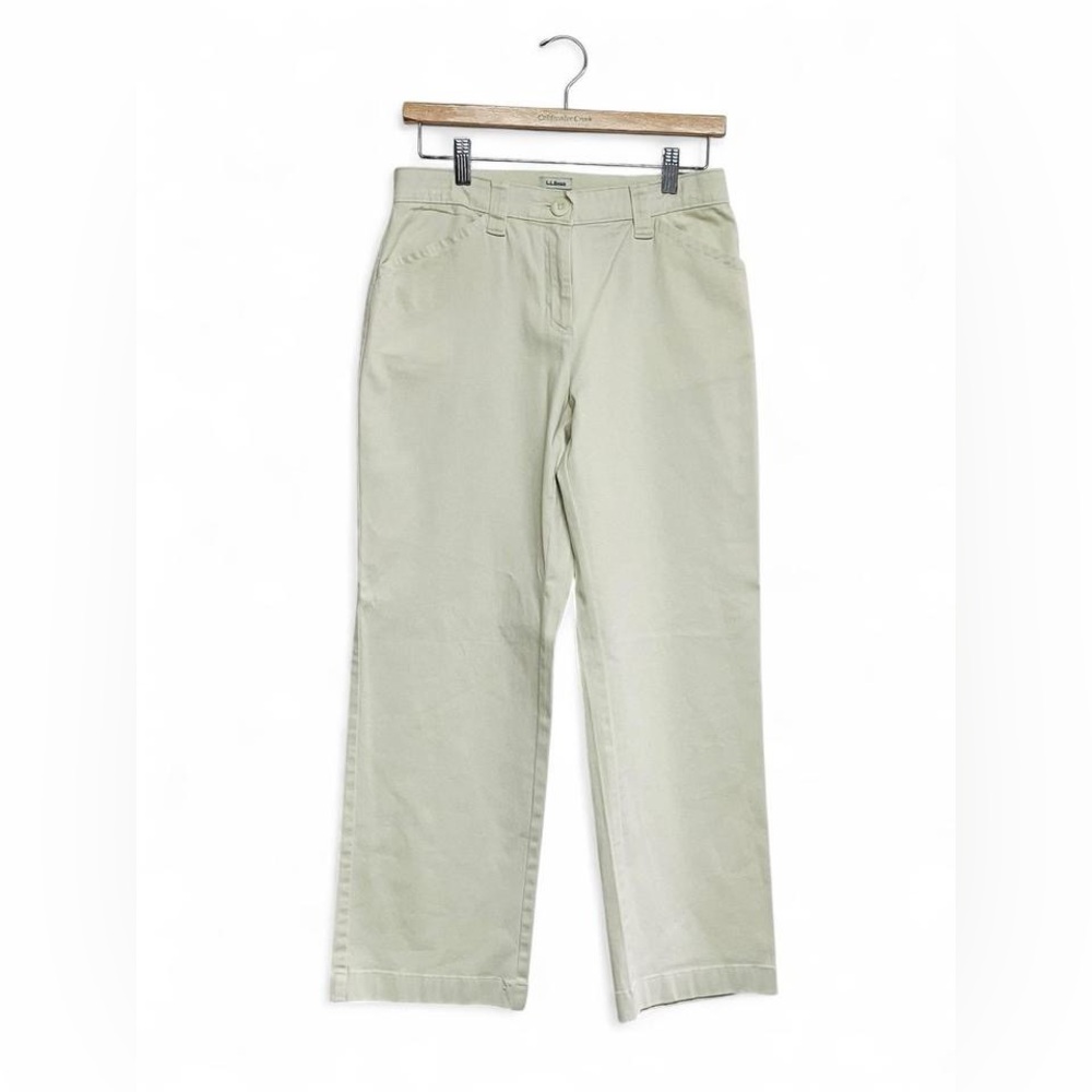 L.L. Bean classic fit trousers in‎ off white/cream